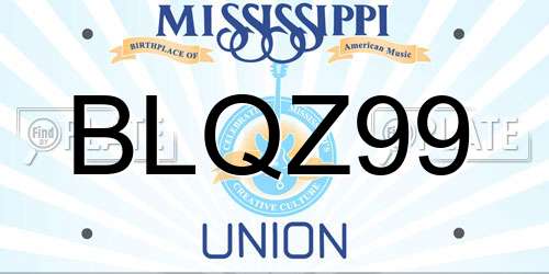 BLQZ99 Mississippi License Plate