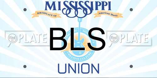BLS Mississippi License Plate