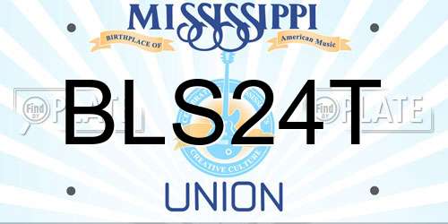 BLS24T Mississippi License Plate