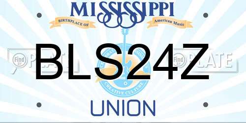 BLS24Z Mississippi License Plate