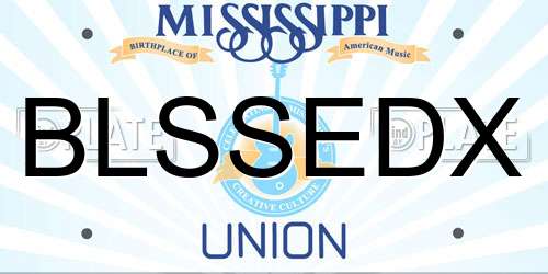 BLSSEDX Mississippi License Plate