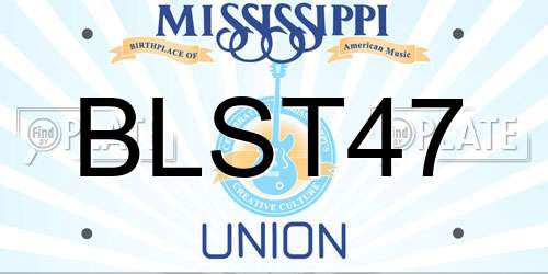 BLST47 Mississippi License Plate