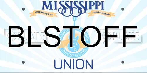 BLSTOFF Mississippi License Plate
