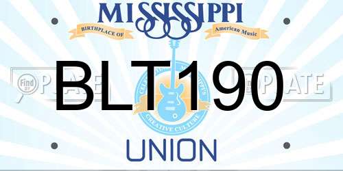 BLT190 Mississippi License Plate