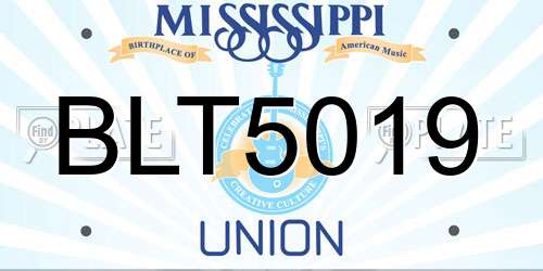BLT5019 Mississippi License Plate