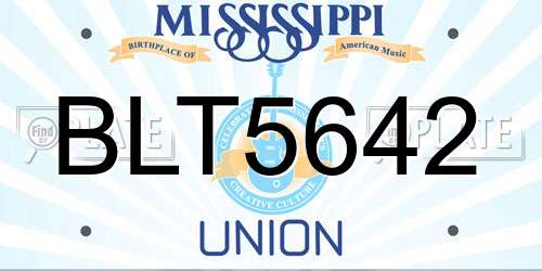 BLT5642 Mississippi License Plate