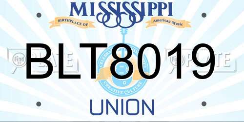 BLT8019 Mississippi License Plate