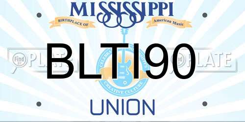 BLTI90 Mississippi License Plate