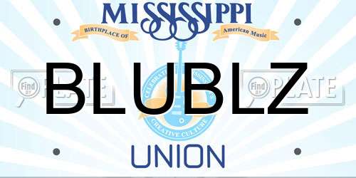 BLUBLZ Mississippi License Plate