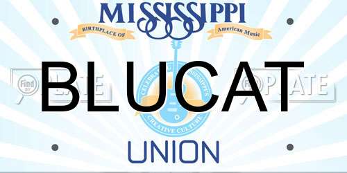 BLUCAT Mississippi License Plate