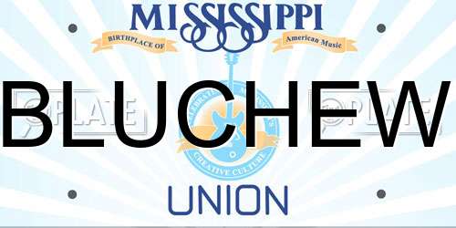 BLUCHEW Mississippi License Plate