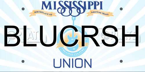 BLUCRSH Mississippi License Plate