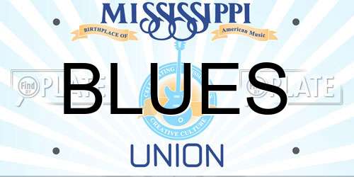 BLUES Mississippi License Plate