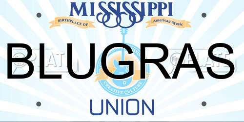 BLUGRAS Mississippi License Plate