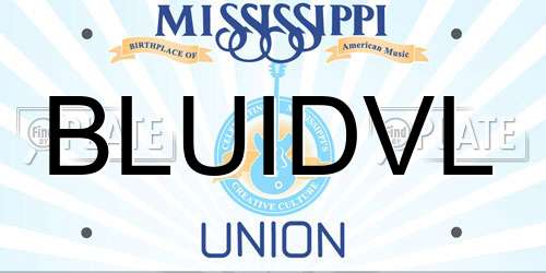 BLUIDVL Mississippi License Plate