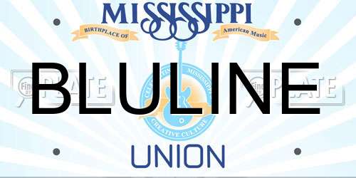 BLULINE Mississippi License Plate