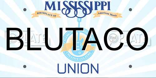 BLUTACO Mississippi License Plate