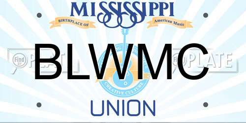 BLWMC Mississippi License Plate