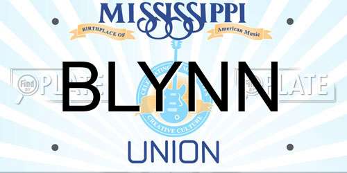 BLYNN Mississippi License Plate