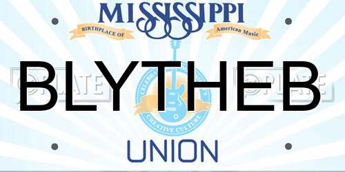 BLYTHEB Mississippi License Plate