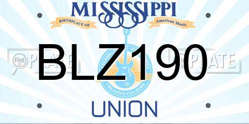 BLZ190 Mississippi License Plate