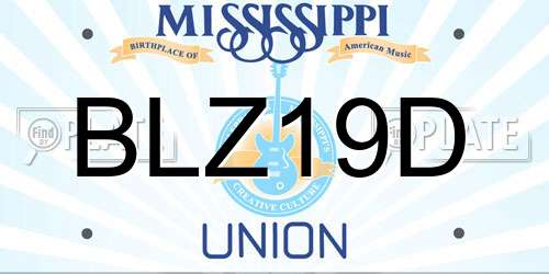 BLZ19D Mississippi License Plate