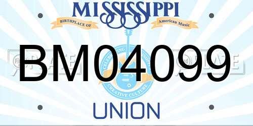 BM04099 Mississippi License Plate