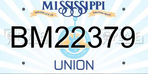 BM22379 Mississippi License Plate
