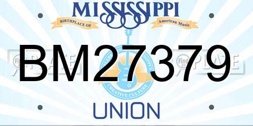 BM27379 Mississippi License Plate