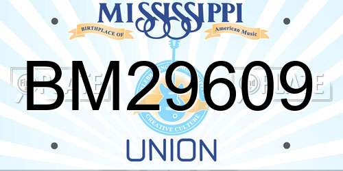 BM29609 Mississippi License Plate