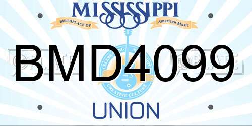 BMD4099 Mississippi License Plate
