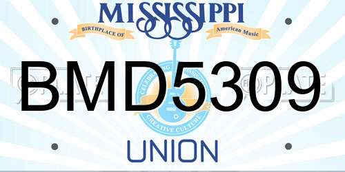 BMD5309 Mississippi License Plate