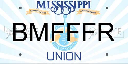 BMFFFR Mississippi License Plate