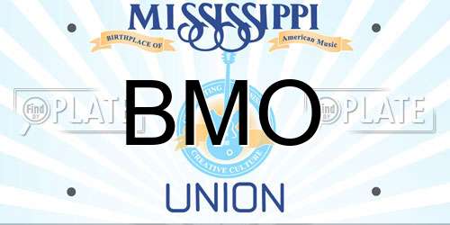 BMO Mississippi License Plate
