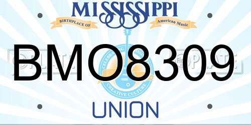 BMO8309 Mississippi License Plate