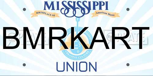 BMRKART Mississippi License Plate