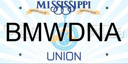BMWDNA Mississippi License Plate