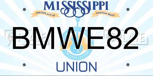 BMWE82 Mississippi License Plate