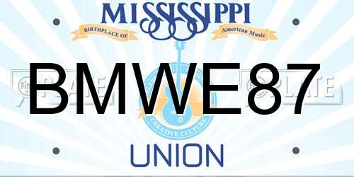 BMWE87 Mississippi License Plate