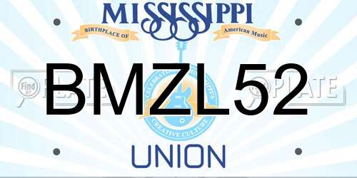 BMZL52 Mississippi License Plate