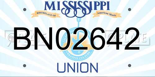 BN02642 Mississippi License Plate