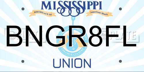 BNGR8FL Mississippi License Plate