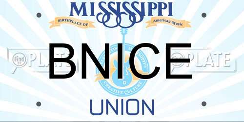 BNICE Mississippi License Plate