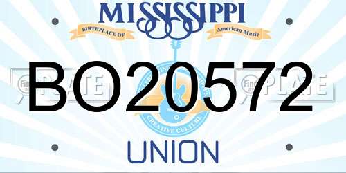 BO20572 Mississippi License Plate