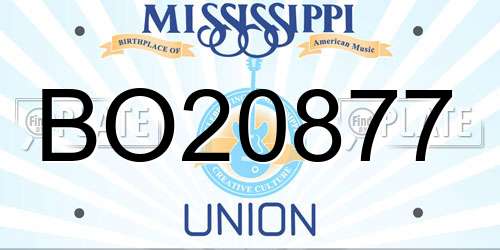 BO20877 Mississippi License Plate
