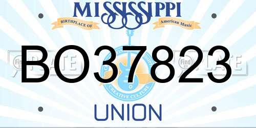 BO37823 Mississippi License Plate