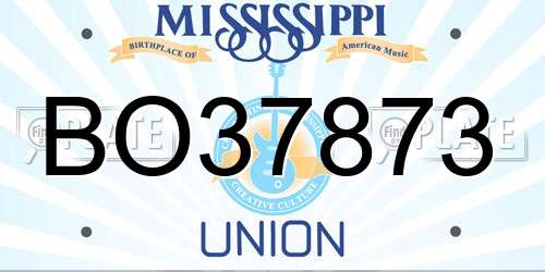 BO37873 Mississippi License Plate