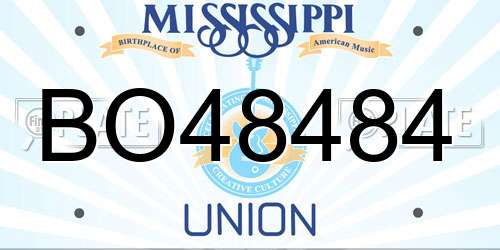 BO48484 Mississippi License Plate