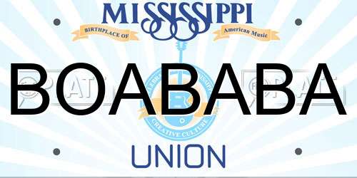 BOABABA Mississippi License Plate