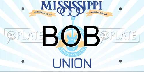 BOB Mississippi License Plate